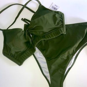 Green Bikini 34C & small high-rise